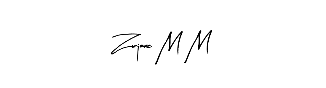 Here are the top 10 professional signature styles for the name Zunjare M M. These are the best autograph styles you can use for your name. Zunjare M M signature style 8 images and pictures png