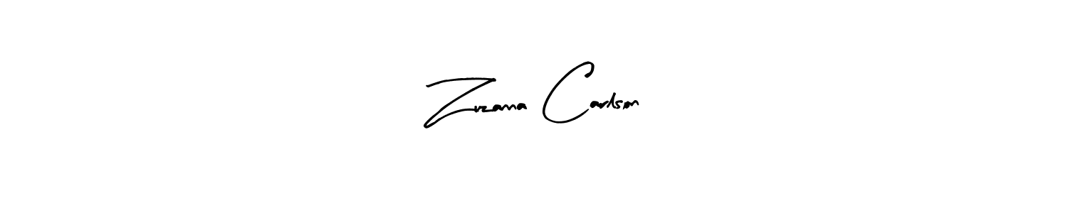 How to make Zuzanna Carlson name signature. Use Arty Signature style for creating short signs online. This is the latest handwritten sign. Zuzanna Carlson signature style 8 images and pictures png