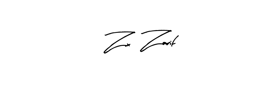 How to make Zx  Zarif name signature. Use Arty Signature style for creating short signs online. This is the latest handwritten sign. Zx  Zarif signature style 8 images and pictures png