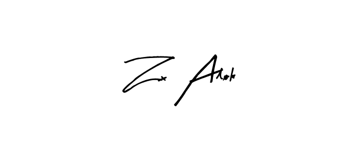 Also we have Zx Alok name is the best signature style. Create professional handwritten signature collection using Arty Signature autograph style. Zx Alok signature style 8 images and pictures png