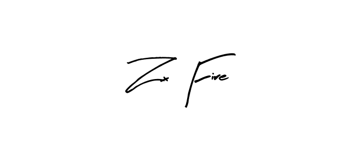Use a signature maker to create a handwritten signature online. With this signature software, you can design (Arty Signature) your own signature for name Zx Fire. Zx Fire signature style 8 images and pictures png