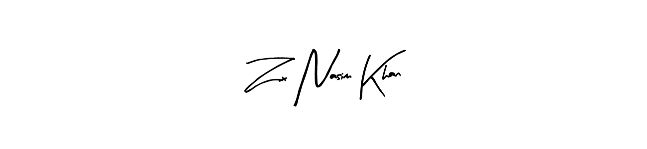 Design your own signature with our free online signature maker. With this signature software, you can create a handwritten (Arty Signature) signature for name Zx Nasim Khan. Zx Nasim Khan signature style 8 images and pictures png