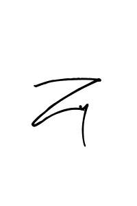 Create a beautiful signature design for name Zy. With this signature (Arty Signature) fonts, you can make a handwritten signature for free. Zy signature style 8 images and pictures png