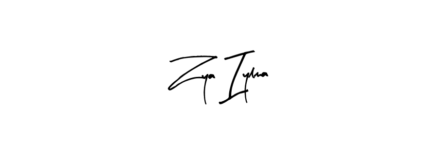 Arty Signature is a professional signature style that is perfect for those who want to add a touch of class to their signature. It is also a great choice for those who want to make their signature more unique. Get Zya Iylma name to fancy signature for free. Zya Iylma signature style 8 images and pictures png