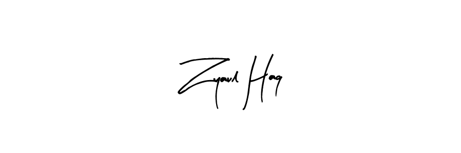 Use a signature maker to create a handwritten signature online. With this signature software, you can design (Arty Signature) your own signature for name Zyaul Haq. Zyaul Haq signature style 8 images and pictures png