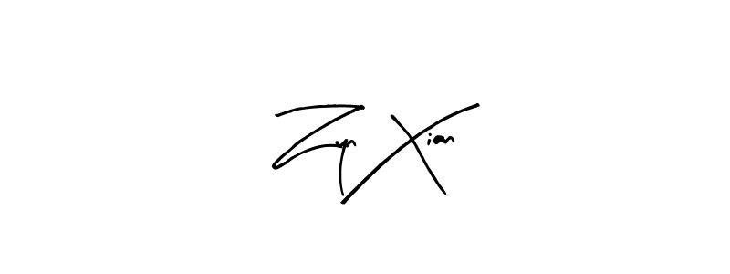 Best and Professional Signature Style for Zyn Xian. Arty Signature Best Signature Style Collection. Zyn Xian signature style 8 images and pictures png