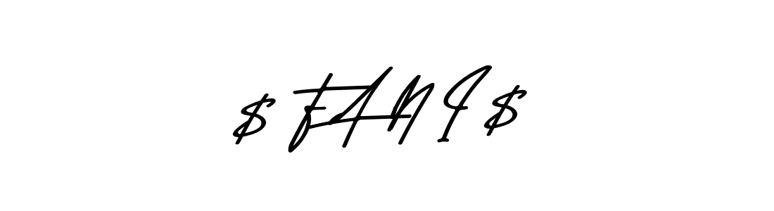 The best way (Asem Kandis PERSONAL USE) to make a short signature is to pick only two or three words in your name. The name $ F A N I $ include a total of six letters. For converting this name. $ F A N I $ signature style 9 images and pictures png