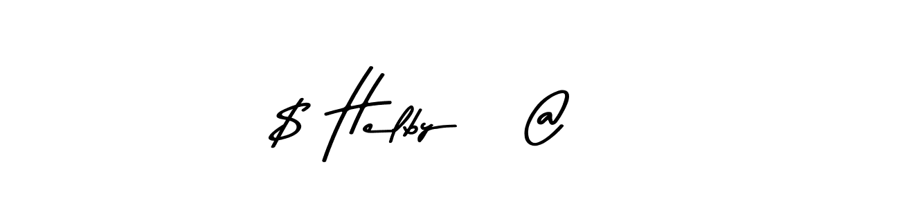 How to make $ Helby   @   name signature. Use Asem Kandis PERSONAL USE style for creating short signs online. This is the latest handwritten sign. $ Helby   @   signature style 9 images and pictures png