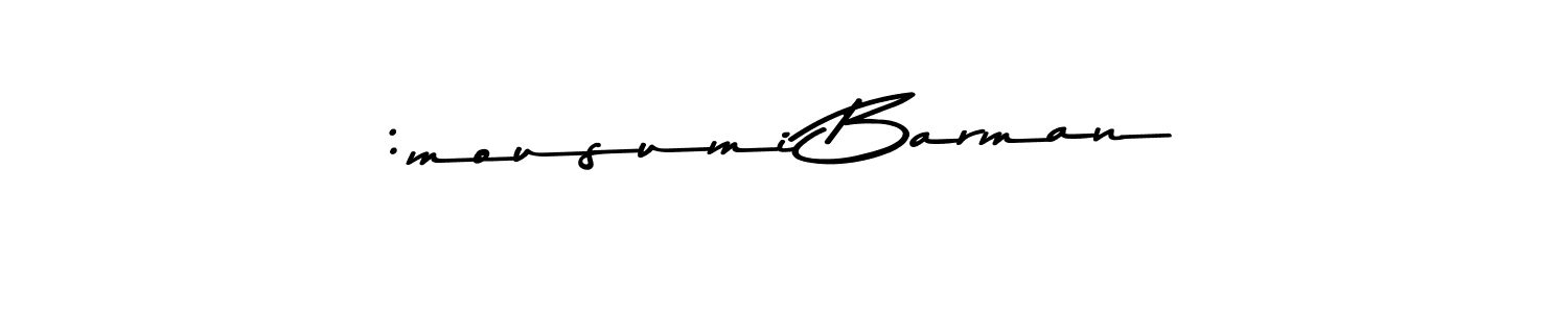 Design your own signature with our free online signature maker. With this signature software, you can create a handwritten (Asem Kandis PERSONAL USE) signature for name :mousumi Barman. :mousumi Barman signature style 9 images and pictures png