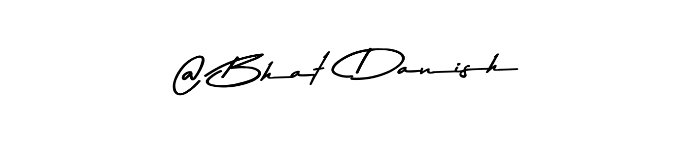 Use a signature maker to create a handwritten signature online. With this signature software, you can design (Asem Kandis PERSONAL USE) your own signature for name @ Bhat  Danish. @ Bhat  Danish signature style 9 images and pictures png