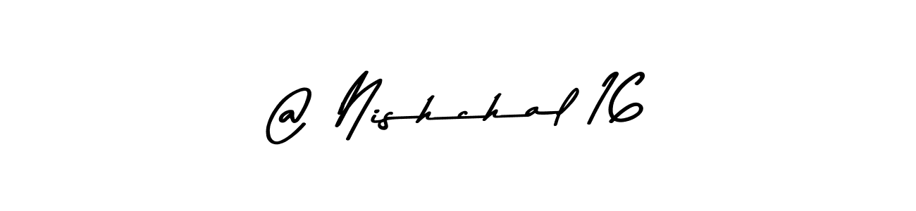 The best way (Asem Kandis PERSONAL USE) to make a short signature is to pick only two or three words in your name. The name @ Nishchal 16 include a total of six letters. For converting this name. @ Nishchal 16 signature style 9 images and pictures png