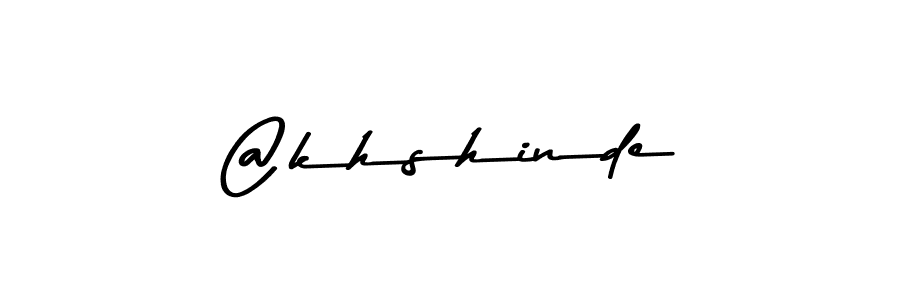 Create a beautiful signature design for name @khshinde. With this signature (Asem Kandis PERSONAL USE) fonts, you can make a handwritten signature for free. @khshinde signature style 9 images and pictures png