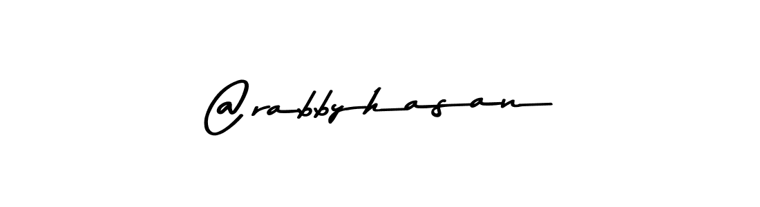 The best way (Asem Kandis PERSONAL USE) to make a short signature is to pick only two or three words in your name. The name @rabbyhasan include a total of six letters. For converting this name. @rabbyhasan signature style 9 images and pictures png