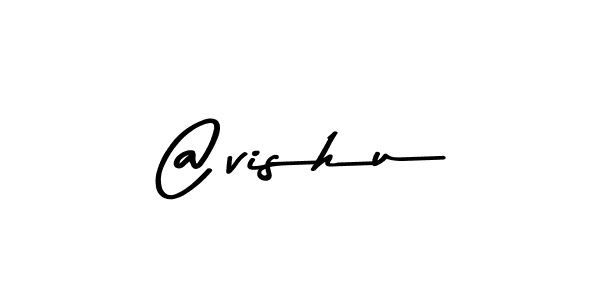 How to make @vishu signature? Asem Kandis PERSONAL USE is a professional autograph style. Create handwritten signature for @vishu name. @vishu signature style 9 images and pictures png
