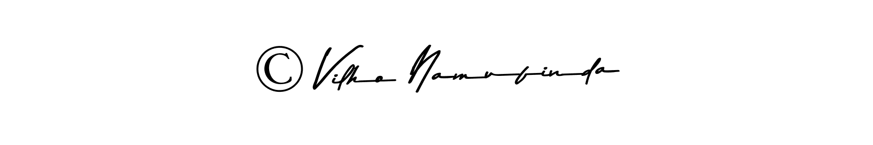 Also You can easily find your signature by using the search form. We will create © Vilho Namufinda name handwritten signature images for you free of cost using Asem Kandis PERSONAL USE sign style. © Vilho Namufinda signature style 9 images and pictures png