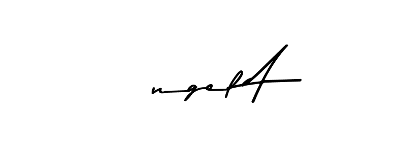 Ángel A stylish signature style. Best Handwritten Sign (Asem Kandis PERSONAL USE) for my name. Handwritten Signature Collection Ideas for my name Ángel A. Ángel A signature style 9 images and pictures png