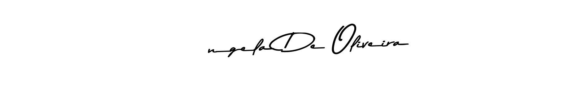 You should practise on your own different ways (Asem Kandis PERSONAL USE) to write your name (Ângela De Oliveira) in signature. don't let someone else do it for you. Ângela De Oliveira signature style 9 images and pictures png