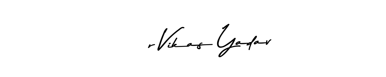 if you are searching for the best signature style for your name Ær Vikas Yadav. so please give up your signature search. here we have designed multiple signature styles  using Asem Kandis PERSONAL USE. Ær Vikas Yadav signature style 9 images and pictures png