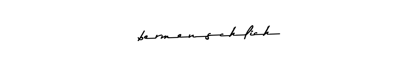 How to make Übermenschlich name signature. Use Asem Kandis PERSONAL USE style for creating short signs online. This is the latest handwritten sign. Übermenschlich signature style 9 images and pictures png