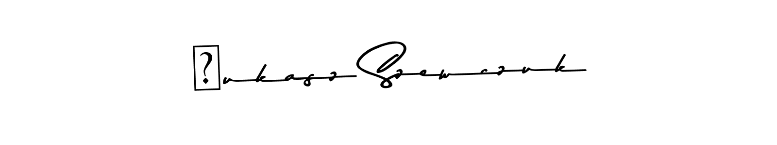 Also we have Łukasz Szewczuk name is the best signature style. Create professional handwritten signature collection using Asem Kandis PERSONAL USE autograph style. Łukasz Szewczuk signature style 9 images and pictures png