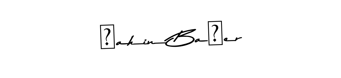 How to make şahin Başer name signature. Use Asem Kandis PERSONAL USE style for creating short signs online. This is the latest handwritten sign. şahin Başer signature style 9 images and pictures png