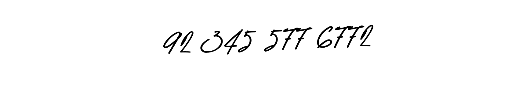 The best way (Asem Kandis PERSONAL USE) to make a short signature is to pick only two or three words in your name. The name   92 345 577 6772 include a total of six letters. For converting this name.   92 345 577 6772 signature style 9 images and pictures png