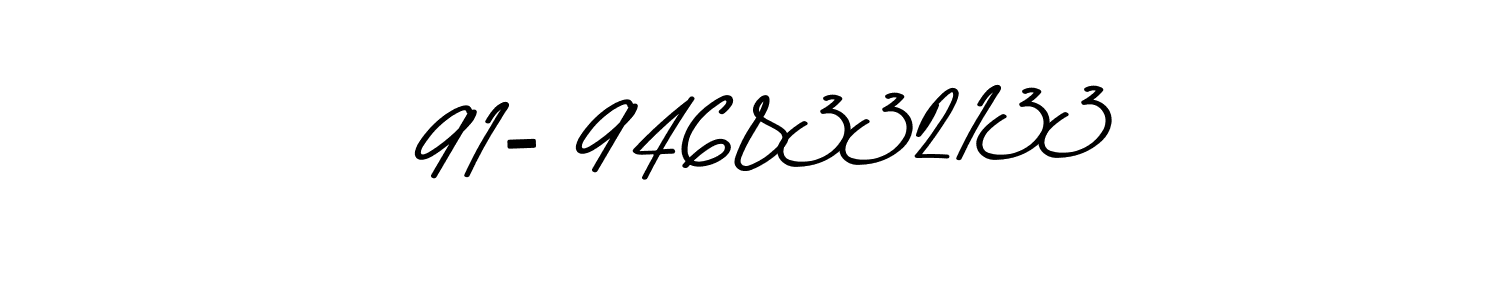 Make a beautiful signature design for name  91- 9468332133. With this signature (Asem Kandis PERSONAL USE) style, you can create a handwritten signature for free.  91- 9468332133 signature style 9 images and pictures png