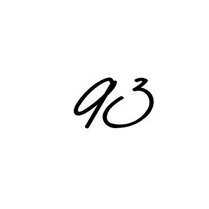 Make a beautiful signature design for name  93. With this signature (Asem Kandis PERSONAL USE) style, you can create a handwritten signature for free.  93 signature style 9 images and pictures png