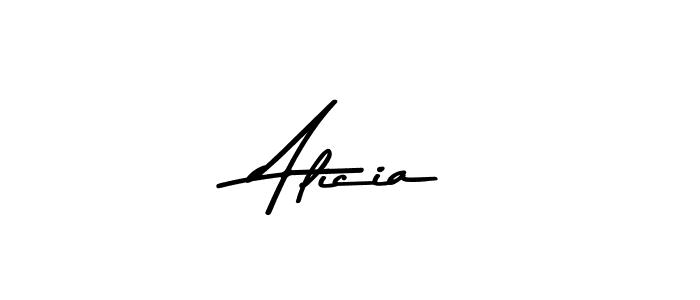 Design your own signature with our free online signature maker. With this signature software, you can create a handwritten (Asem Kandis PERSONAL USE) signature for name  Alicia.  Alicia signature style 9 images and pictures png