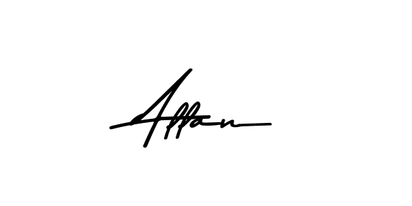 Create a beautiful signature design for name  Allan. With this signature (Asem Kandis PERSONAL USE) fonts, you can make a handwritten signature for free.  Allan signature style 9 images and pictures png