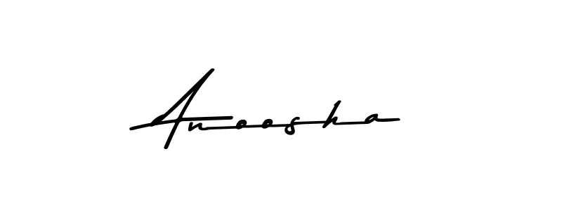 The best way (Asem Kandis PERSONAL USE) to make a short signature is to pick only two or three words in your name. The name  Anoosha include a total of six letters. For converting this name.  Anoosha signature style 9 images and pictures png