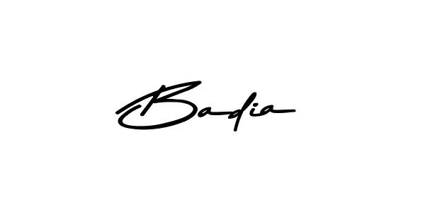 Use a signature maker to create a handwritten signature online. With this signature software, you can design (Asem Kandis PERSONAL USE) your own signature for name  Badia.  Badia signature style 9 images and pictures png
