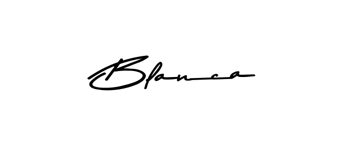 Similarly Asem Kandis PERSONAL USE is the best handwritten signature design. Signature creator online .You can use it as an online autograph creator for name  Blanca.  Blanca signature style 9 images and pictures png