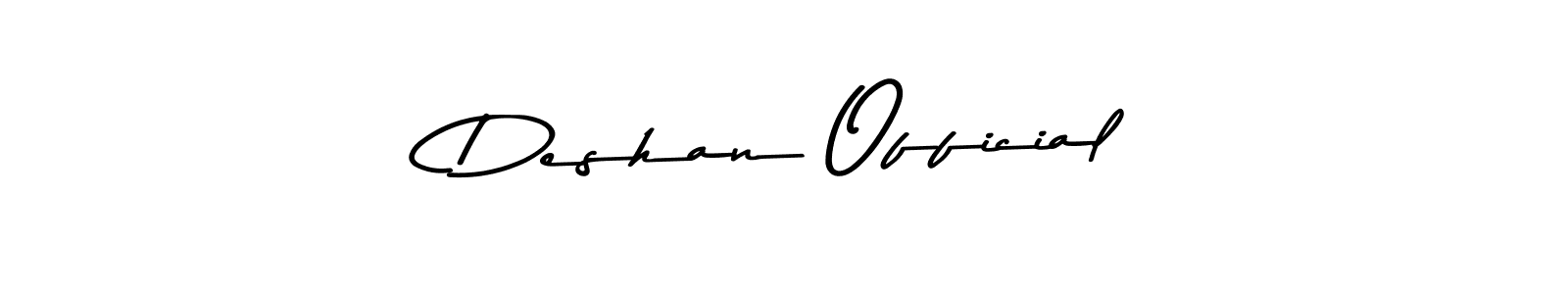 The best way (Asem Kandis PERSONAL USE) to make a short signature is to pick only two or three words in your name. The name  Deshan Official include a total of six letters. For converting this name.  Deshan Official signature style 9 images and pictures png