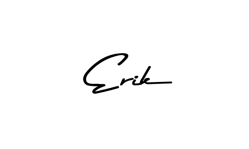 Use a signature maker to create a handwritten signature online. With this signature software, you can design (Asem Kandis PERSONAL USE) your own signature for name  Erik.  Erik signature style 9 images and pictures png