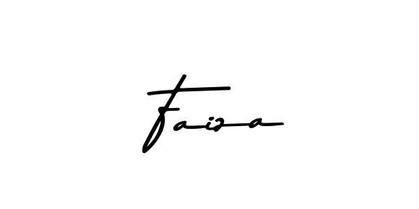 How to make  Faiza name signature. Use Asem Kandis PERSONAL USE style for creating short signs online. This is the latest handwritten sign.  Faiza signature style 9 images and pictures png