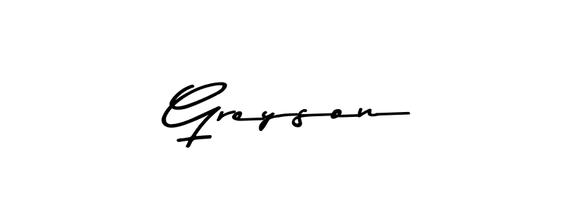 Design your own signature with our free online signature maker. With this signature software, you can create a handwritten (Asem Kandis PERSONAL USE) signature for name  Greyson.  Greyson signature style 9 images and pictures png