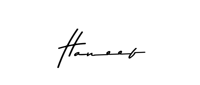 The best way (Asem Kandis PERSONAL USE) to make a short signature is to pick only two or three words in your name. The name  Haneef include a total of six letters. For converting this name.  Haneef signature style 9 images and pictures png