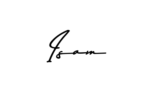 Design your own signature with our free online signature maker. With this signature software, you can create a handwritten (Asem Kandis PERSONAL USE) signature for name  Isam.  Isam signature style 9 images and pictures png