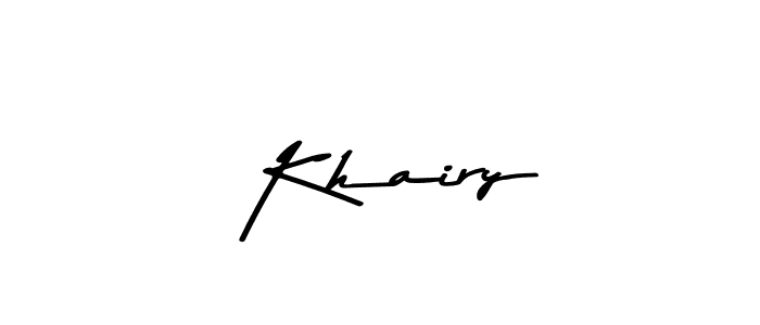 How to make  Khairy name signature. Use Asem Kandis PERSONAL USE style for creating short signs online. This is the latest handwritten sign.  Khairy signature style 9 images and pictures png