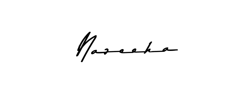 You can use this online signature creator to create a handwritten signature for the name  Nazeeha. This is the best online autograph maker.  Nazeeha signature style 9 images and pictures png