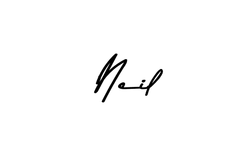 Create a beautiful signature design for name  Neil. With this signature (Asem Kandis PERSONAL USE) fonts, you can make a handwritten signature for free.  Neil signature style 9 images and pictures png