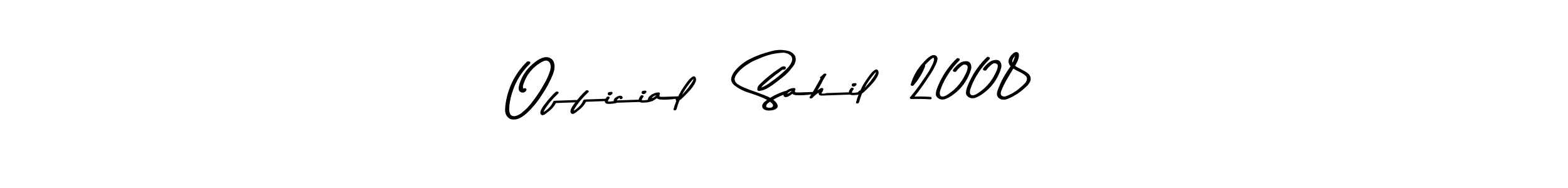 Make a beautiful signature design for name  Official   Sahil  2008  . Use this online signature maker to create a handwritten signature for free.  Official   Sahil  2008   signature style 9 images and pictures png