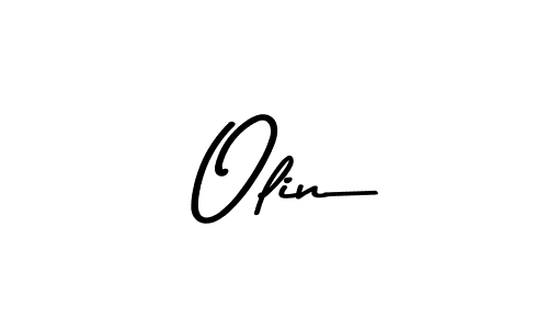 How to make  Olin name signature. Use Asem Kandis PERSONAL USE style for creating short signs online. This is the latest handwritten sign.  Olin signature style 9 images and pictures png