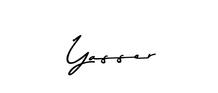 How to make  Yasser name signature. Use Asem Kandis PERSONAL USE style for creating short signs online. This is the latest handwritten sign.  Yasser signature style 9 images and pictures png