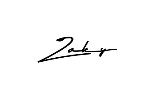 Make a beautiful signature design for name  Zaky. With this signature (Asem Kandis PERSONAL USE) style, you can create a handwritten signature for free.  Zaky signature style 9 images and pictures png