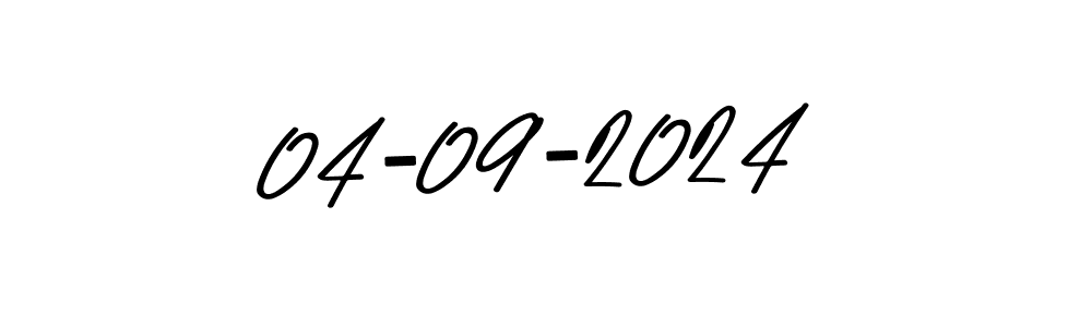 How to make 04-09-2024 name signature. Use Asem Kandis PERSONAL USE style for creating short signs online. This is the latest handwritten sign. 04-09-2024 signature style 9 images and pictures png