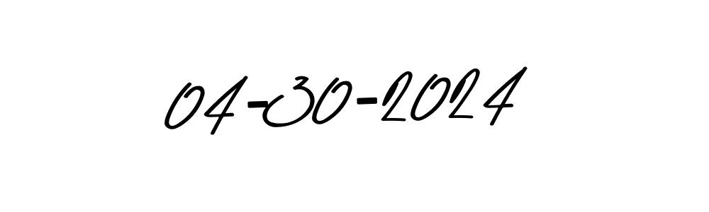 The best way (Asem Kandis PERSONAL USE) to make a short signature is to pick only two or three words in your name. The name 04-30-2024 include a total of six letters. For converting this name. 04-30-2024 signature style 9 images and pictures png