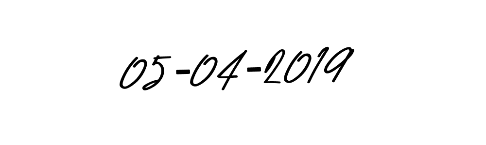 The best way (Asem Kandis PERSONAL USE) to make a short signature is to pick only two or three words in your name. The name 05-04-2019 include a total of six letters. For converting this name. 05-04-2019 signature style 9 images and pictures png