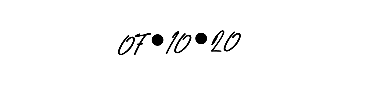 How to make 07•10•20 name signature. Use Asem Kandis PERSONAL USE style for creating short signs online. This is the latest handwritten sign. 07•10•20 signature style 9 images and pictures png